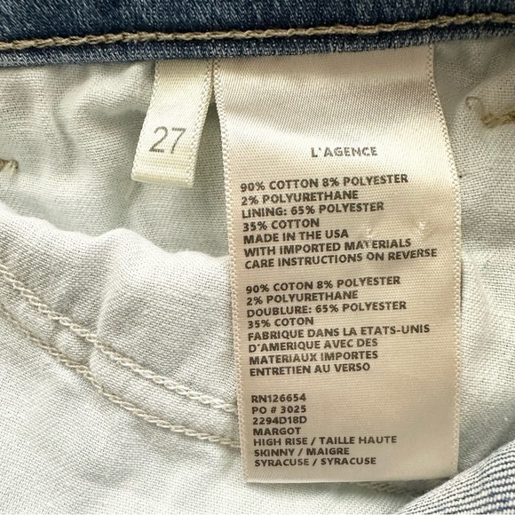 L’Agence Margot High Rise Skinny Jeans in Syracuse - Picture 7 of 9